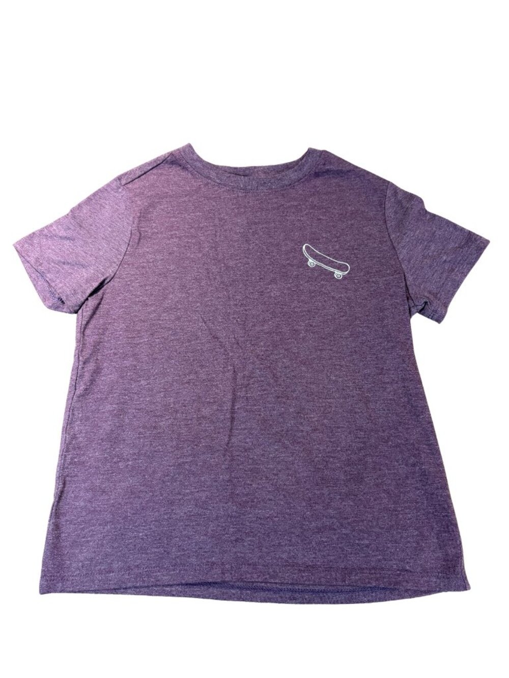 Cat & Jack Boys Purple Minimalist Skateboard Cotton Blend T-Shirt Sz 8(SKU:162B)